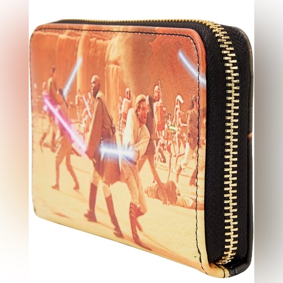 Loungefly Disney Star Wars Episode II Attack Of The Clones Zip Around Wallet - Picture 2 of 3